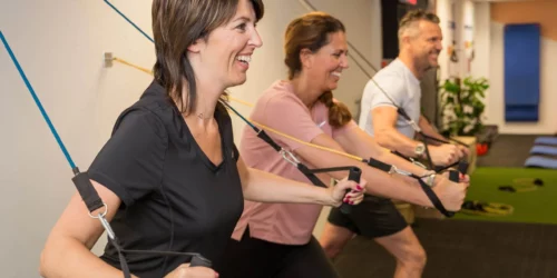 sporten met elastiek